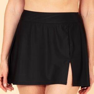 Lands' End Women's UPF Full Coverage Smoothing Swim Skirt - Black